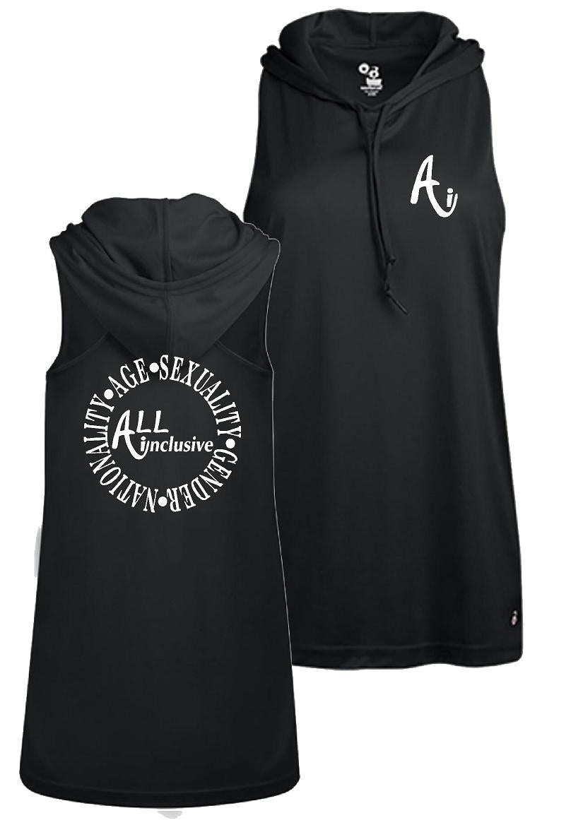 Ai Circle Logo Ladies Hooded Sleeveless Tank