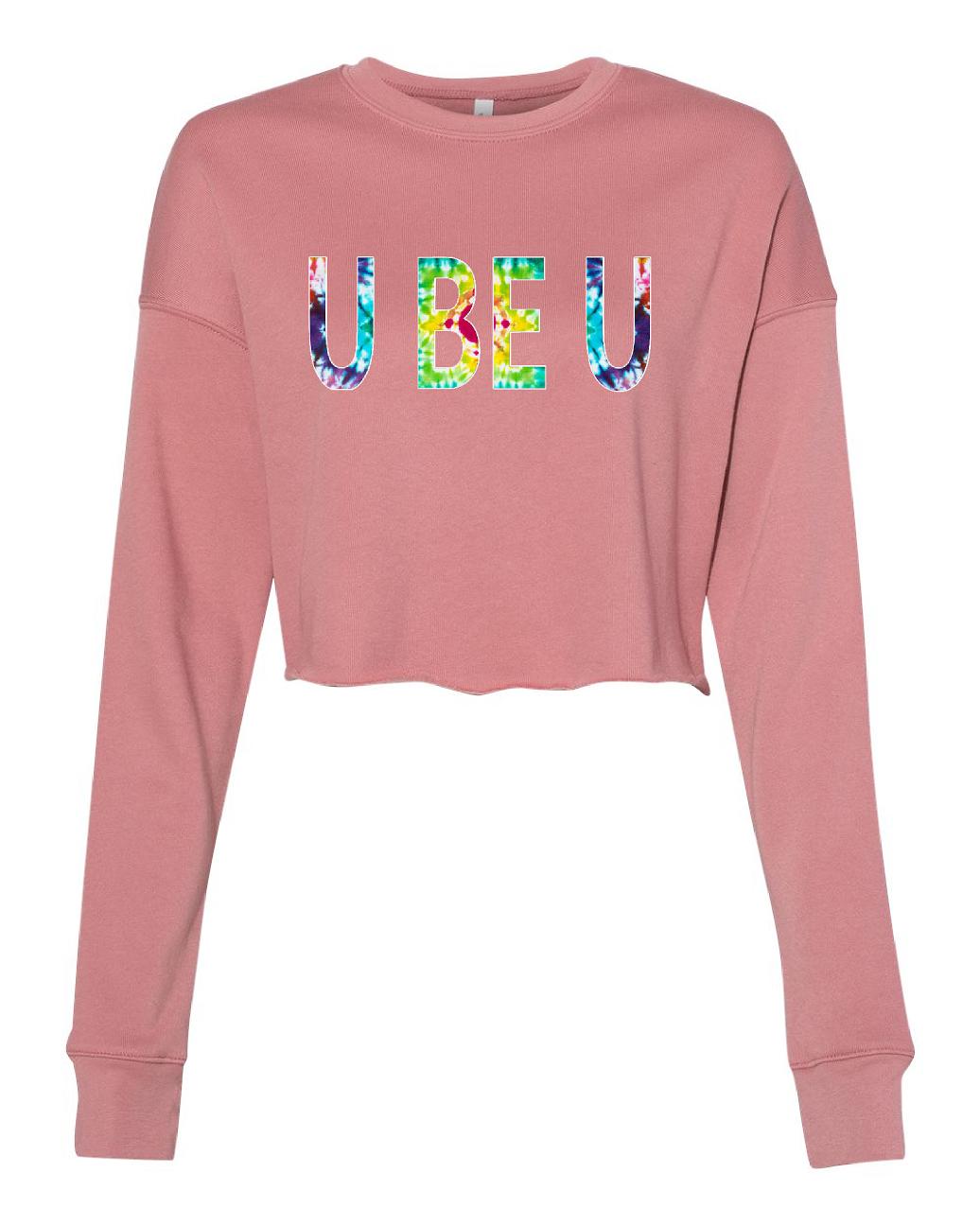 Ai U BE U Ladies Crop Crewneck Sweatshirt