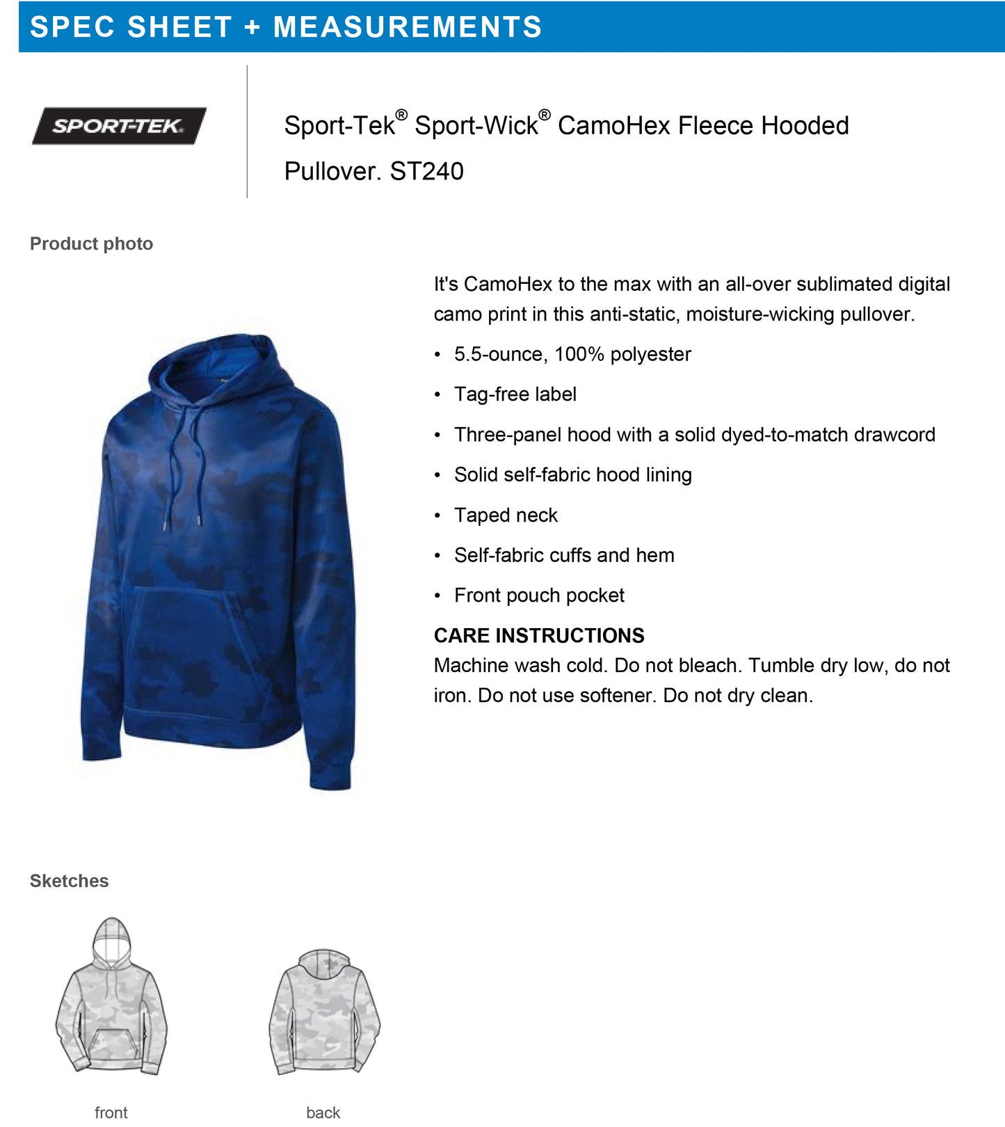 SPYS Camo Hex Hooded Sweatshirt