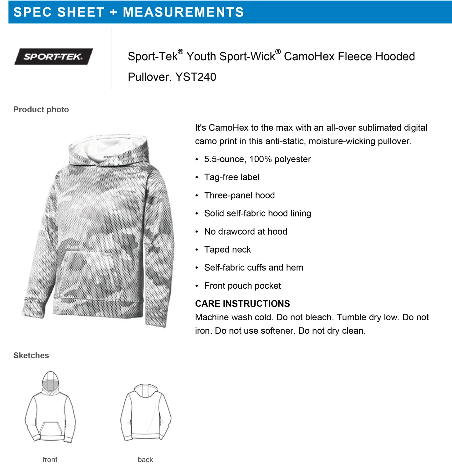 SPYS Camo Hex Hooded Sweatshirt