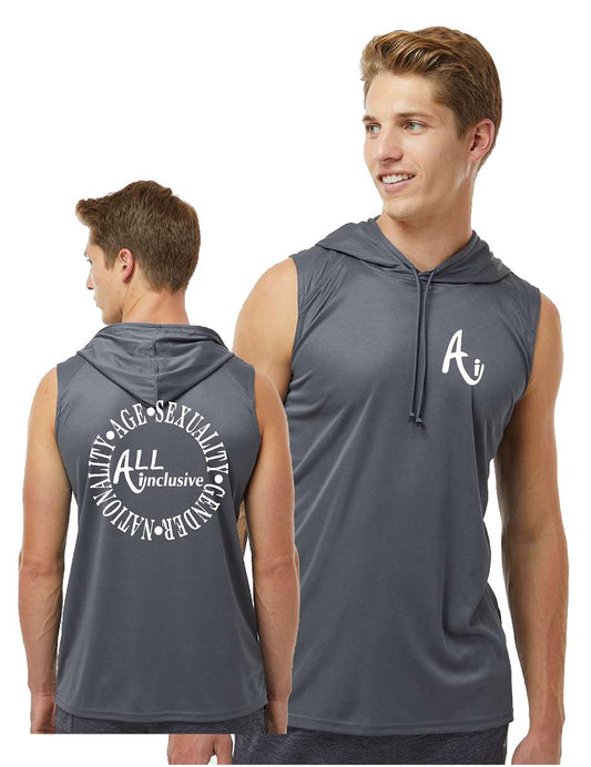 Ai Circle Logo Mens Hooded Sleeveless Tank