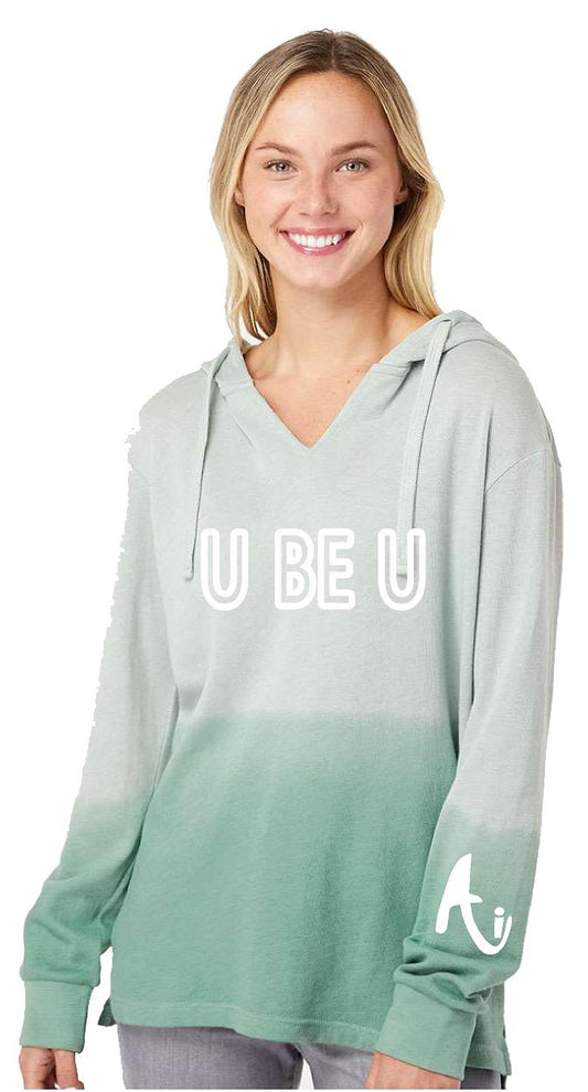 Ai U BE U Ladies Ombre' Hooded Sweatshirt