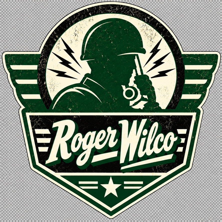Roger Wilco Green Logo Shirts