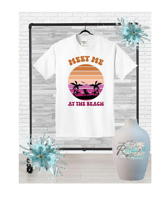 Meet Me at the Beach Ladies V-neck Shirt and Tank